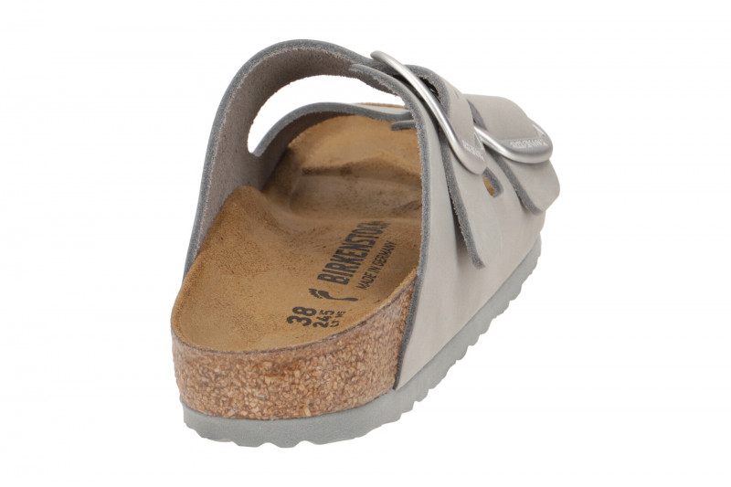 Birkenstock Arizona Big Buckle Pantolette grau Nubuk Schmal 1022154