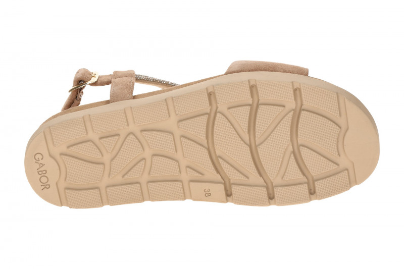 Gabor T-Steg Sandale beige gold Strass 84.601.14