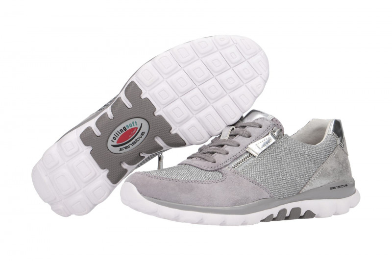 Gabor RollingSoft Schuhe grau silber 26.968.15