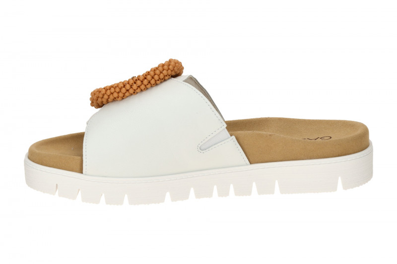 Gabor Pantolette weiß braun 83.745.21