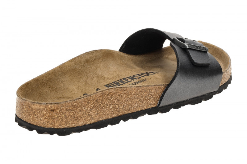 Birkenstock Madrid BS Pantolette schwarz grau metallic SCHMAL 1021532