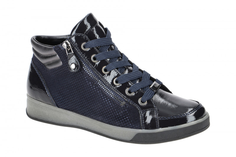 ARA Rom Schuhe Sneaker blau Lackpunkte 12-44499