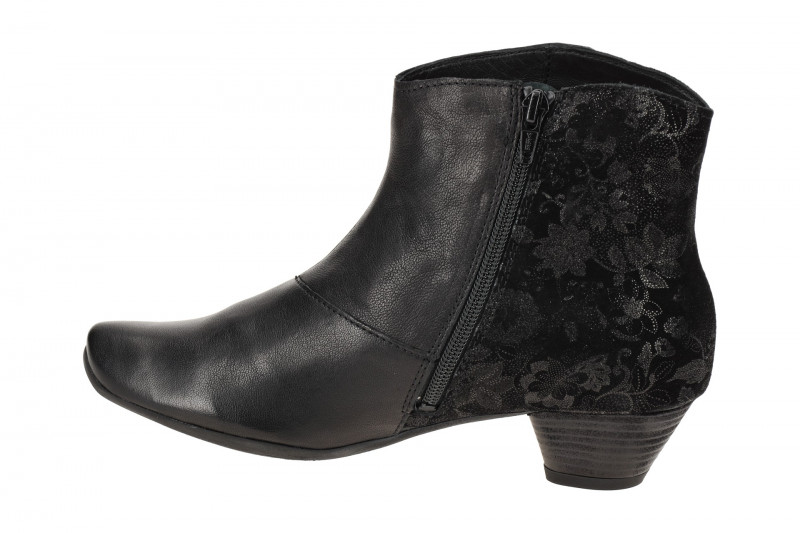 Think Aida Stiefelette schwarz Glattleder Glitter-Velour