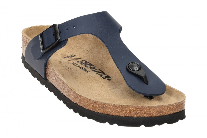 Birkenstock Gizeh Pantolette blau SCHMAL 143623