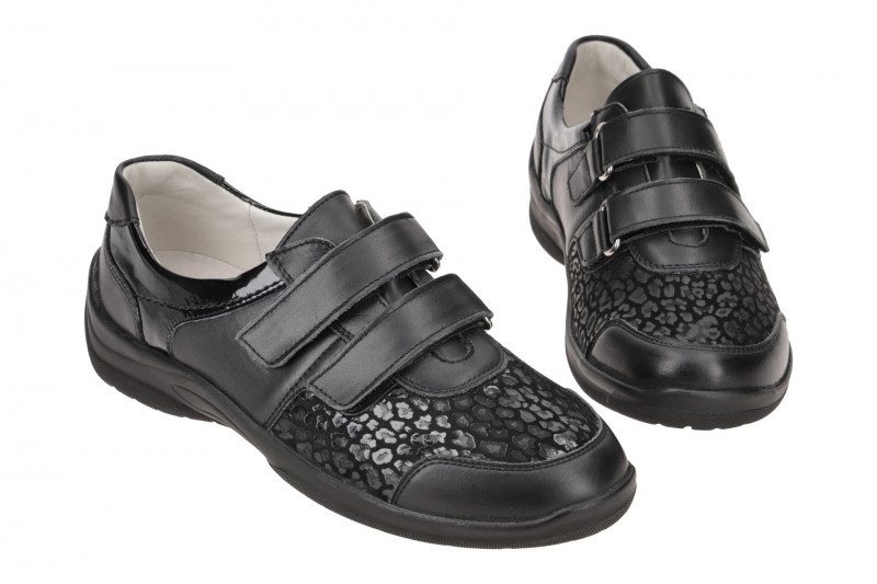 Waldläufer Hesna Slipper schwarz OrthoTritt H-Weite