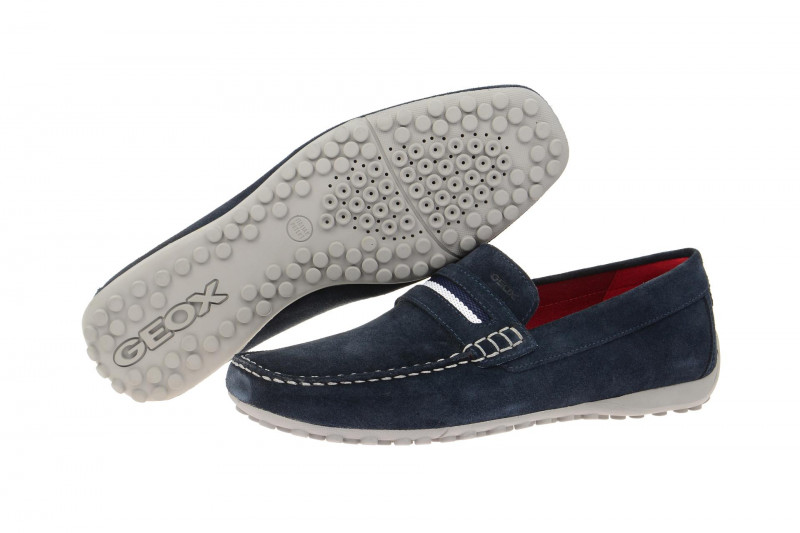 Geox Snake Mokassin Schuhe blau U5207A