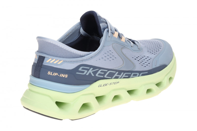 Skechers Glide Step Schuhe blau grün Damen Slip-Ins 150510