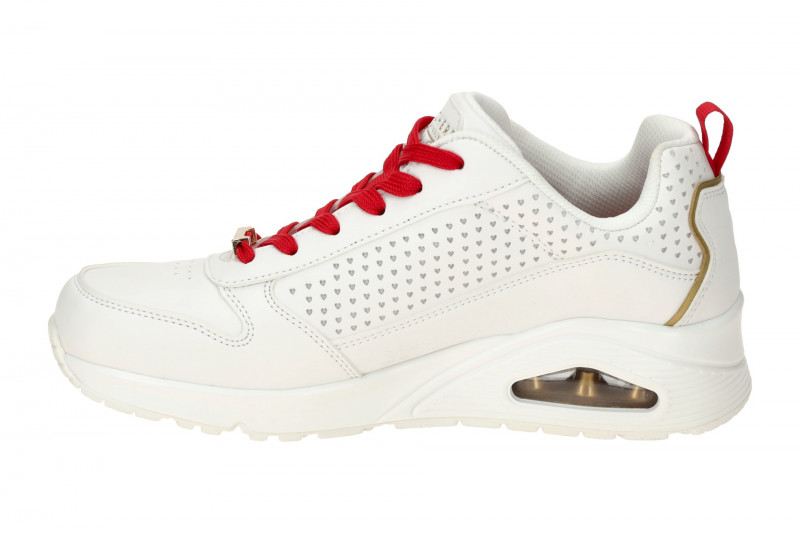 Skechers Uno Schuhe weiß einsames Herz 177991