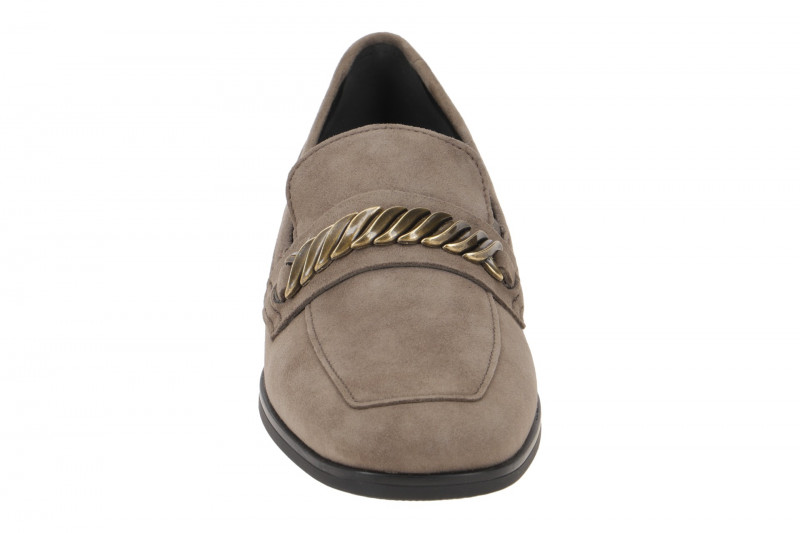 Gabor Schuhe Slipper grau braun Velour G-Weite 32.433.20