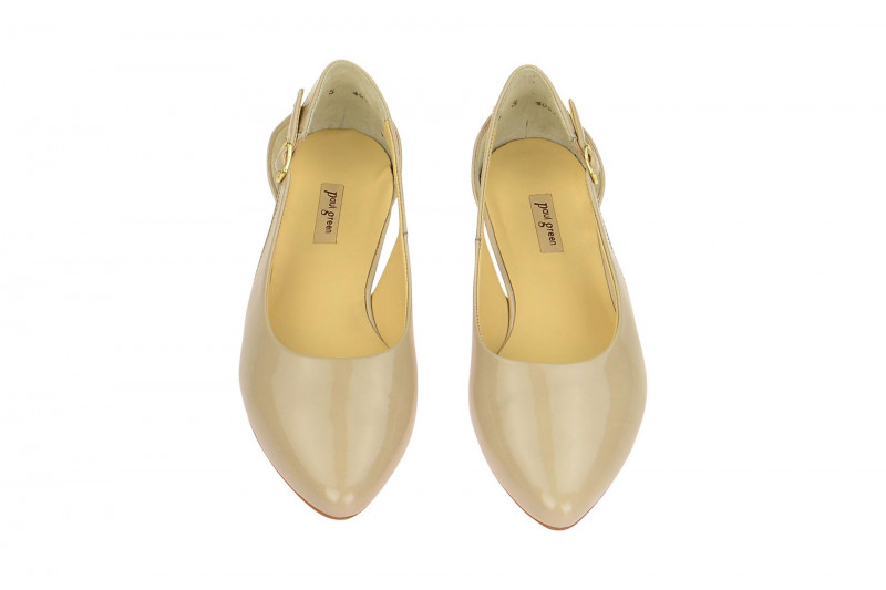 Paul Green Ballerinas Slipper beige Lack 3254