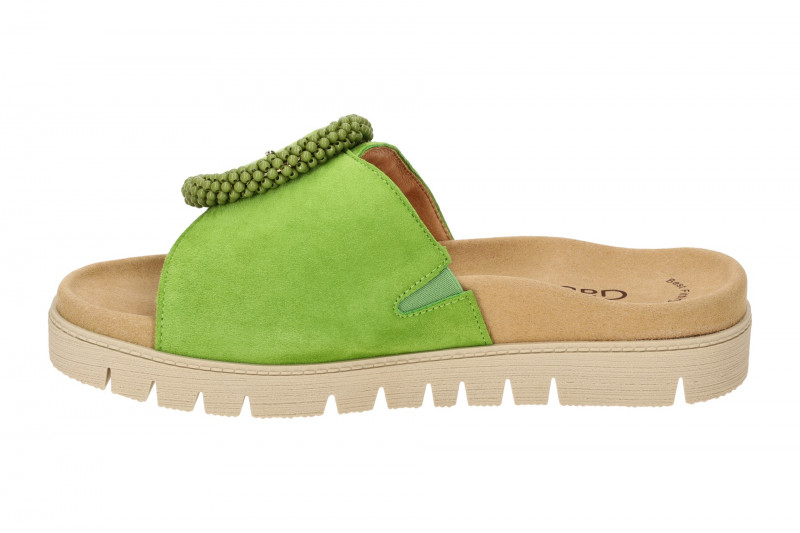 Gabor Pantolette hellgrün Velour 63.745.19
