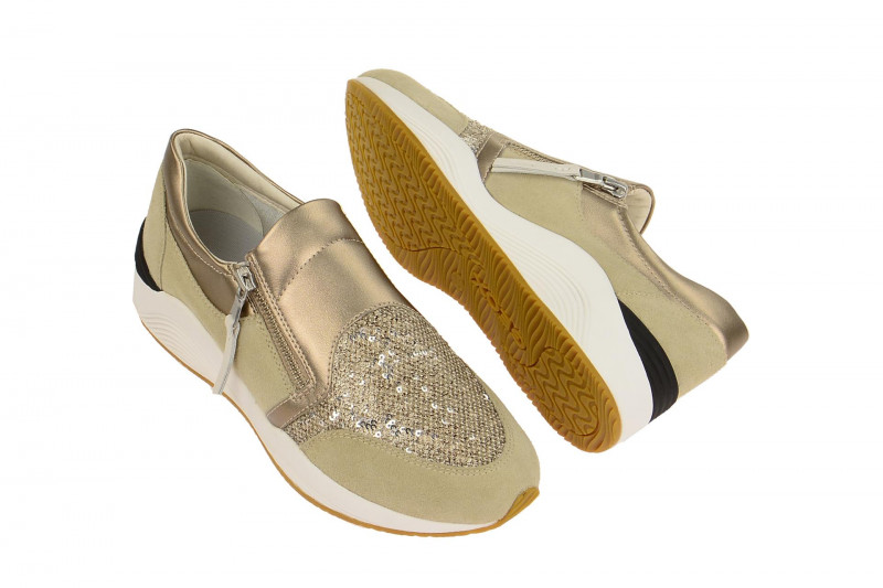 Geox Omaya Schuhe beige gold D620SA