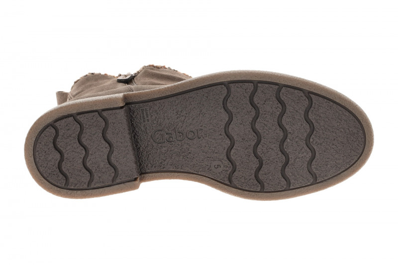 Gabor Stiefelette grau Velour Stoff-Kragen 71.741.18