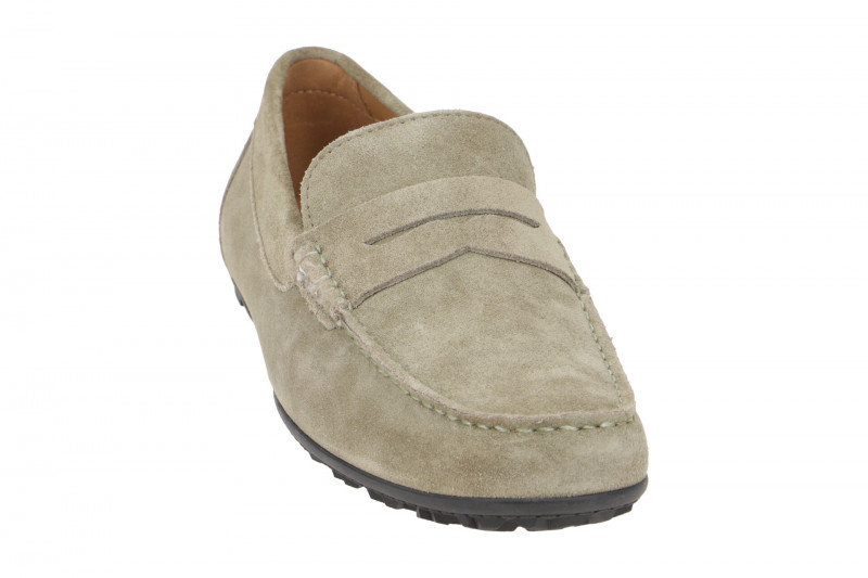 Geox Kosmopolis Mokassin Schuhe grau Velour U35CFB