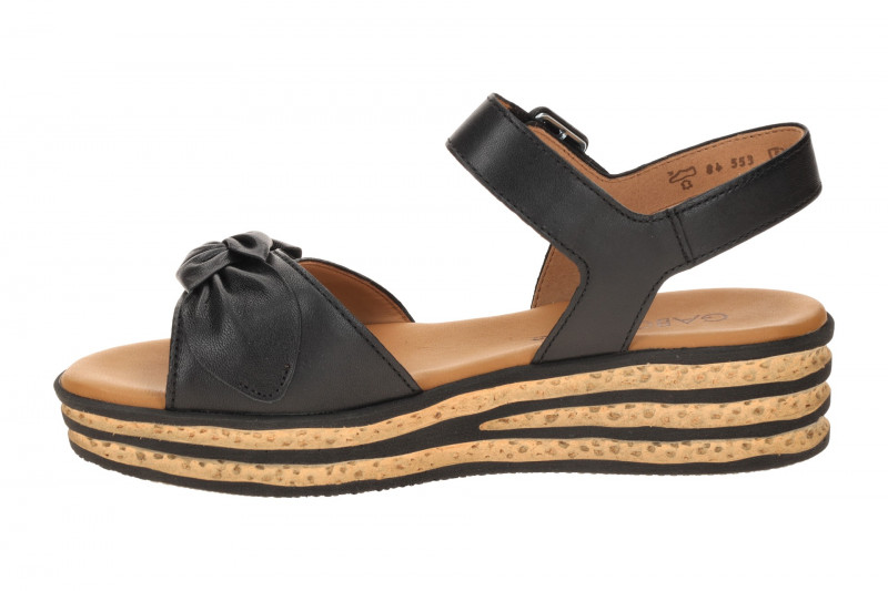 Gabor Plateau Sandalen schwarz Nappa 84.553.27
