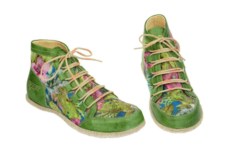 Eject Road Sneaker in mattgrün + flower multi print