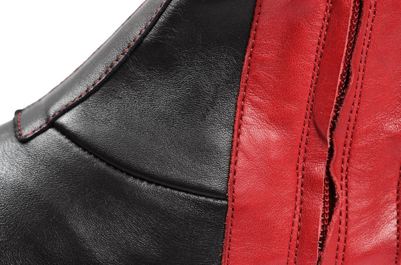 Think Eggal Stiefelette schwarz rot 1-81066-09