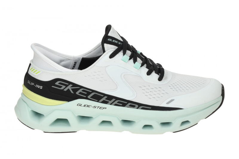 Skechers Glide Step Schuhe weiß grün Damen Slip-Ins 150510
