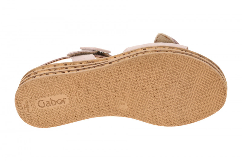 Gabor Fashion Plateau Sandalen rosa Velour 84.553.10