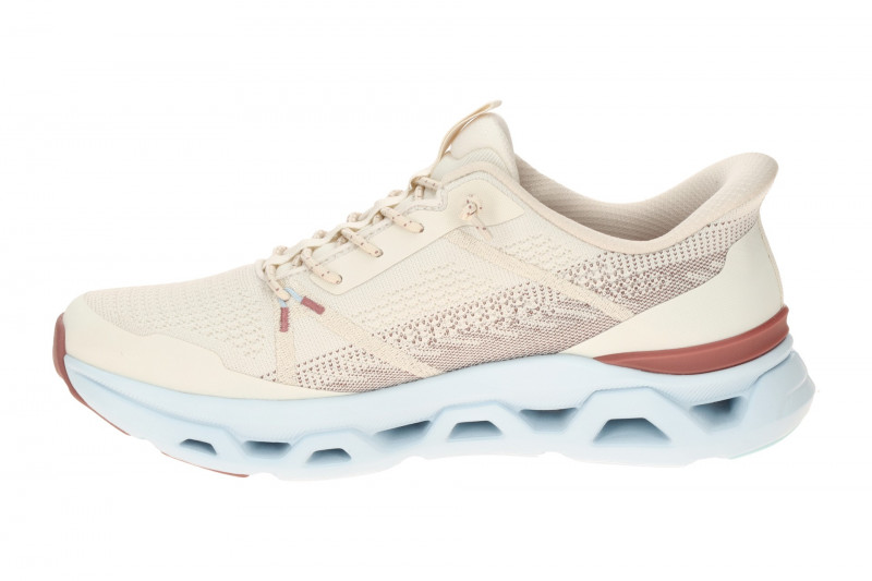 Skechers Glide Step Schuhe beige hellblau Slip-Ins 150513