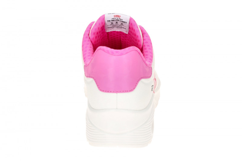 Skechers Uno Schuhe weiß pink Rolling Stones 190004