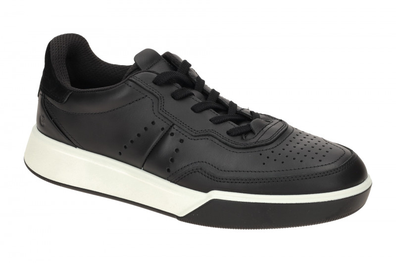 ecco Street Court Schuhe schwarz Glattleder 539814