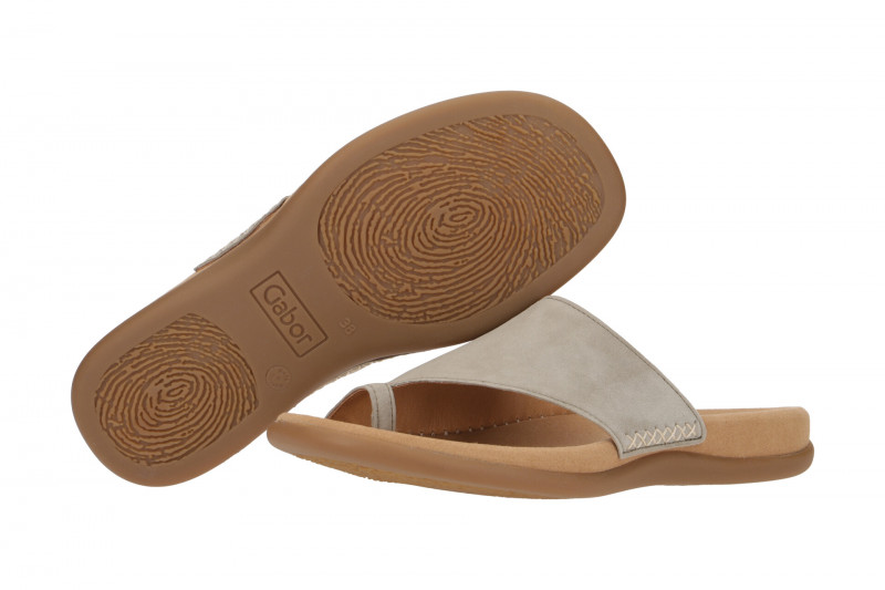 Gabor Zehentrenner Pantolette grau-grün schilf