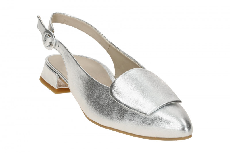 Paul Green Sling Pumps grau alu metallic Slingback 6090
