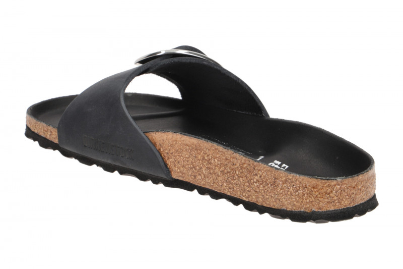 Birkenstock Madrid Big Buckle Pantolette schwarz SCHMAL 1006523