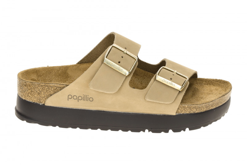 Birkenstock papillio Arizona Flex Pantolette beige sand Schmal 1028379