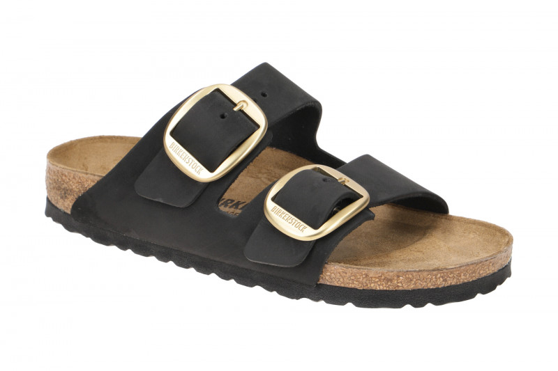 Birkenstock Arizona Big Buckle Pantolette schwarz SCHMAL 1023290