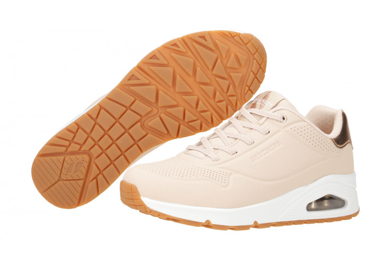 Skechers Uno Schuhe Slipper beige weiß Damen Sneakers 155196