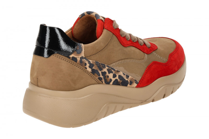 Gabor Fashion Schuhe Sneakers hellbraun rot Luchs 73.451.13