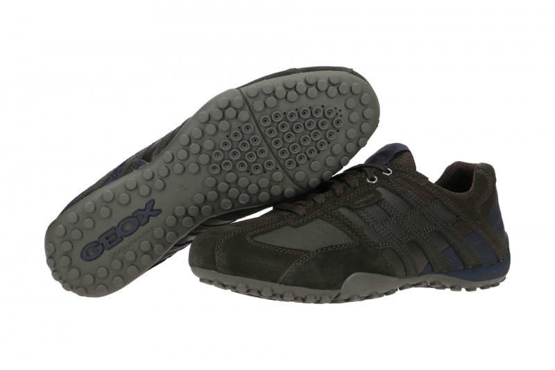 Geox Snake Schuhe dunkelbraun blau U4207K