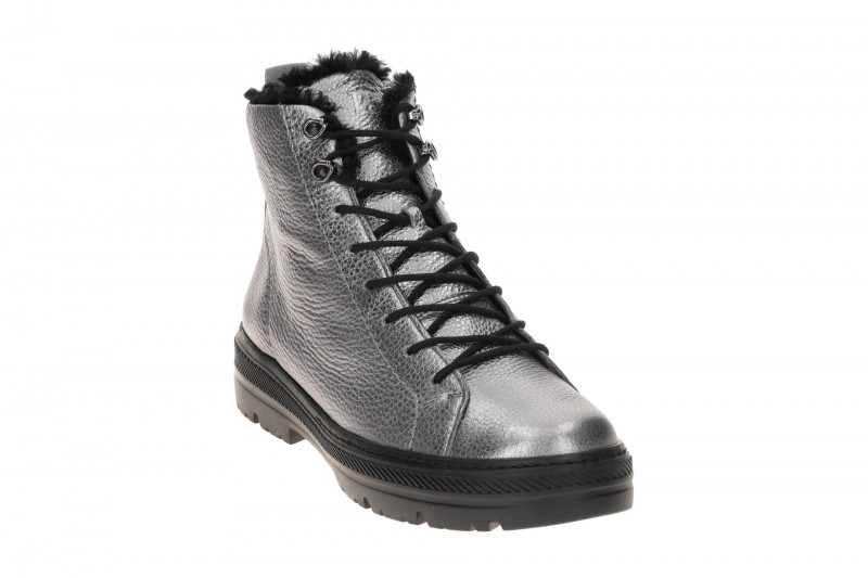 Paul Green Winter Stiefel grau silber metallic Warmfutter 5287