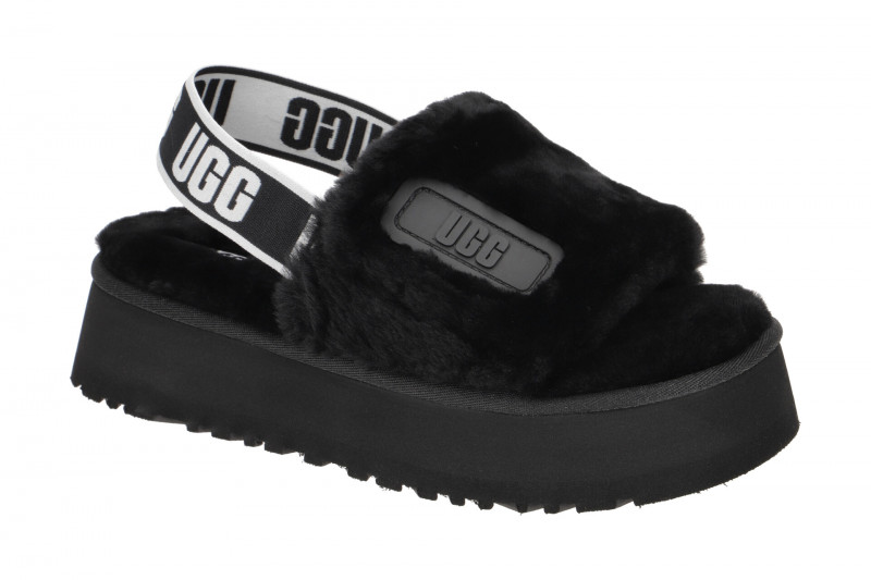 UGG Disco Slide Sandalen Hausschuhe schwarz 1112258