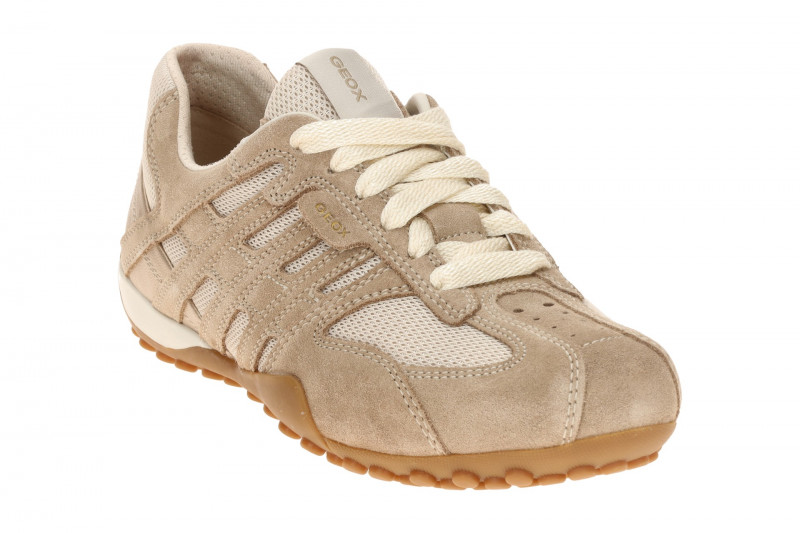 Geox Snake Schuhe beige creme Damen Sneakers D65B0A