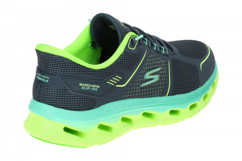 Skechers Go Walk Gliede Step Schuhe blau neon SLIP-IN 125121