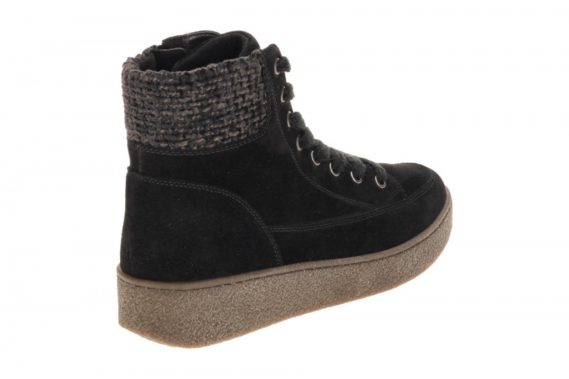 Gabor Stiefelette schwarz Velour H-Weite 72.835.47