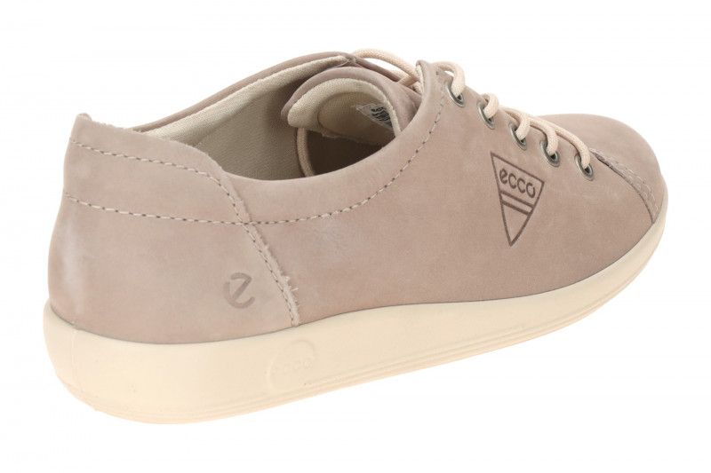Ecco Soft 2 Schuhe grau rose Damen Schnürer
