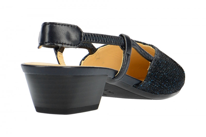Gabor Glamour Sling Pumps blau Glitter 633
