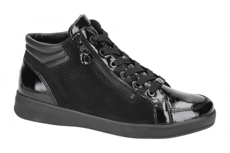 ARA Rom Schuhe Sneaker schwarz Lackpunkte 12-44499