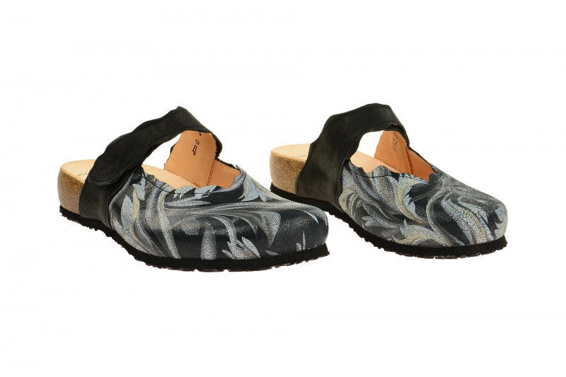 Think Julia Clogs schwarz grau Pantoletten