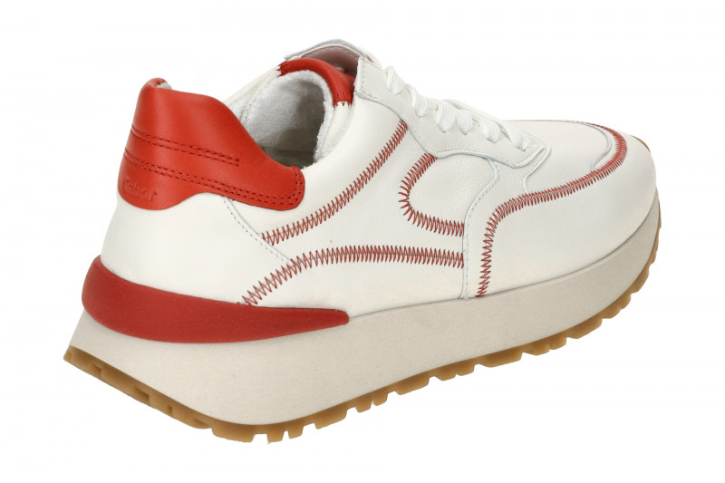 Gabor Schuhe Sneakers weiß rot 63.491.25