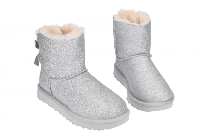 UGG Stiefel silber Mini Bailey Bow Sparkle