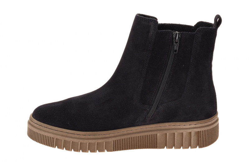 Gabor Stiefelette blau Chelsea Boots Velour 8008.03.002