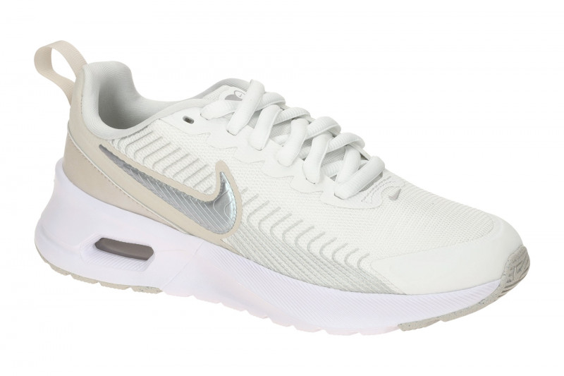 NIKE AIR MAX Nuaxis Schuhe weiß silber metallic Schimmer Damen