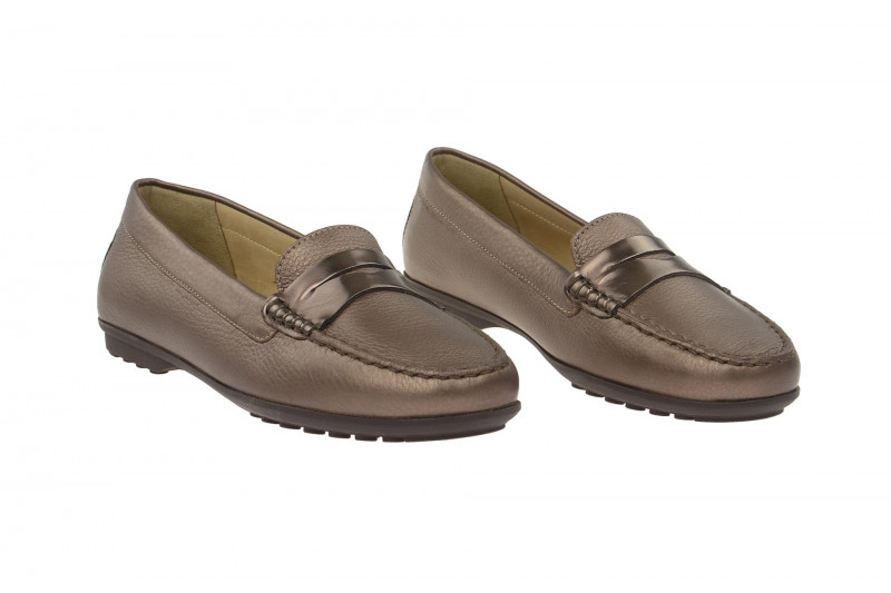 Geox Elidia Mokassin grau metallic Gr 38