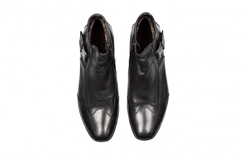 Bello Carezza Stiefelette in schwarz mit Schaffell D222
