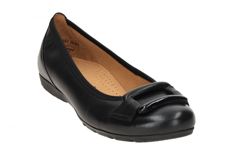 Gabor Schuhe Ballerina Slipper schwarz Nappa 74.166.27
